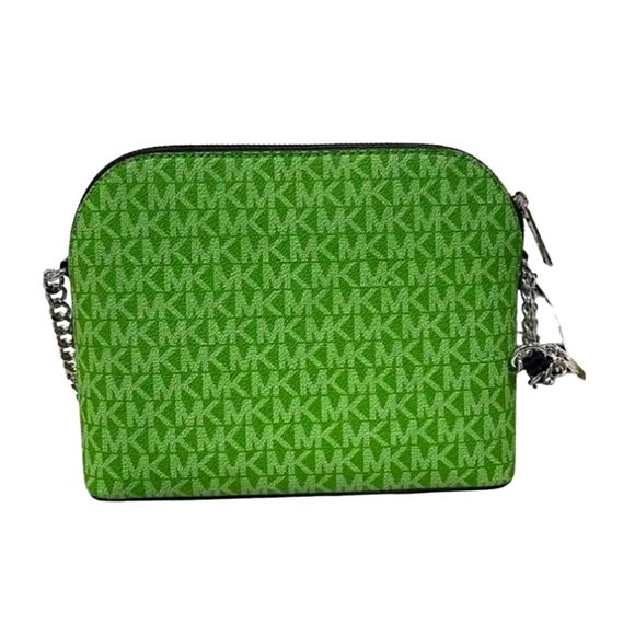 Michael Kors Green and White Color Block Crossbody Bag - Picture 3 of 5